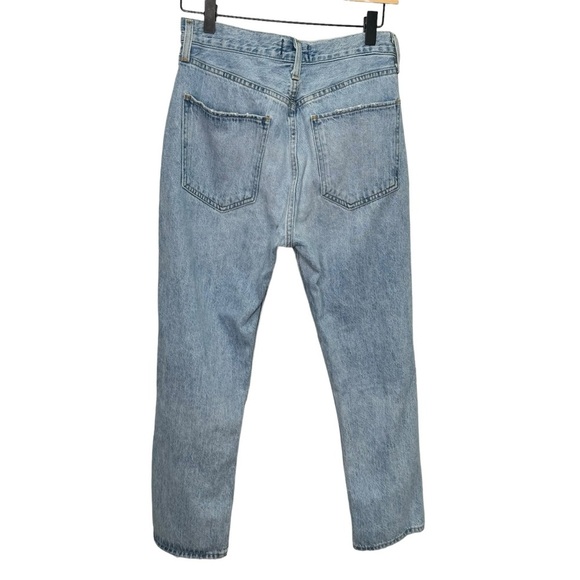 Agolde Riley High Rise Straight Crop Jeans Distressed Size 27 - Picture 4 of 16